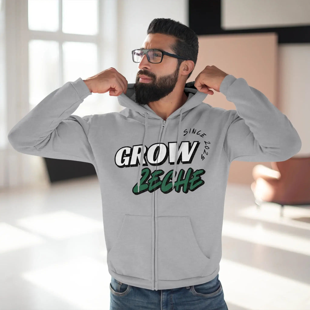 Grow Zeche Community Unisex Kapuzen-Sweatshirt mit Reißverschluss – Dein Wohlfühl-Begleiter für jede Gelegenheit